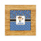 Blue Western Bamboo Trivet with 6" Tile - FRONT