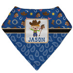 Blue Western Bandana Bib (Personalized)