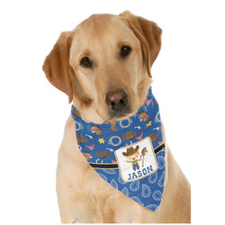 Blue Western Dog Bandana Scarf w/ Name or Text
