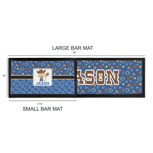 Blue Western Bar Mats - Sizing Chart