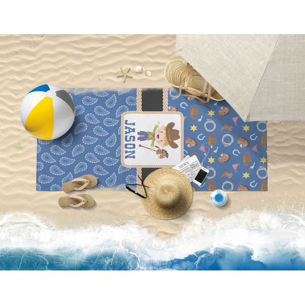 Blue Western Beach Towel Lifestyle