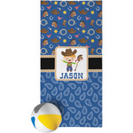 Blue Western Beach Towel (Personalized)