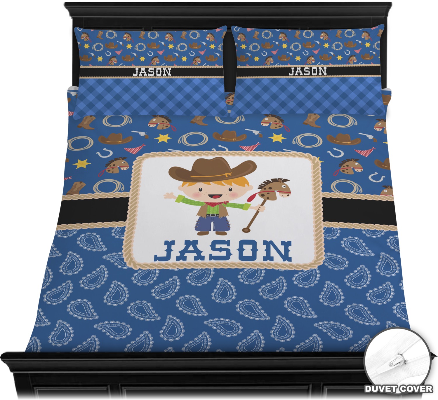 Blue Western Duvet Covers Personalized Youcustomizeit