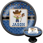 Blue Western Cabinet Knob (Black) (Personalized)