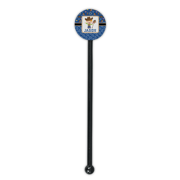 Blue Western Black Plastic 5.5" Stir Stick - Round - Single Stick