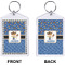 Blue Western Bling Keychain (Front + Back)