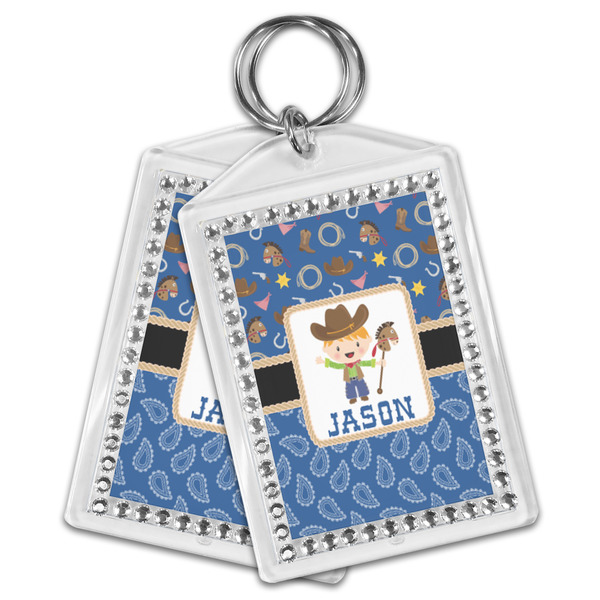 Blue Western Bling Keychain - MAIN