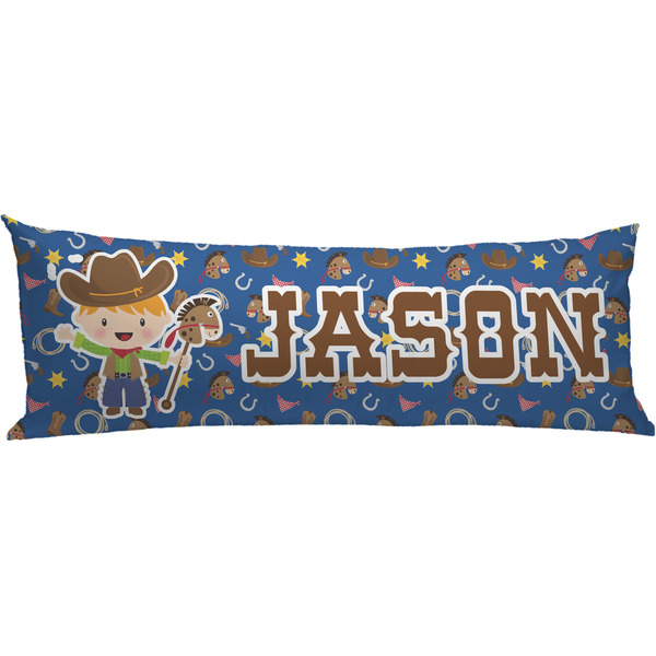 Custom Blue Western Body Pillow Case (Personalized)