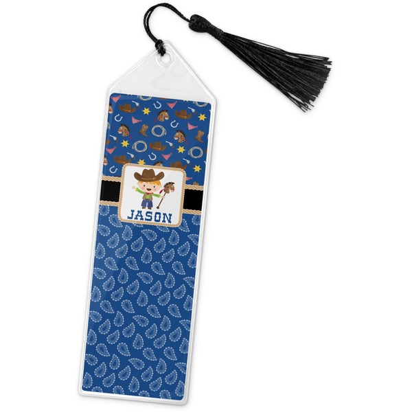Custom Blue Western Book Mark w/Tassel (Personalized)