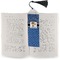 Blue Western Bookmark with tassel - In book