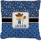 Blue Western Burlap Pillow (Personalized)