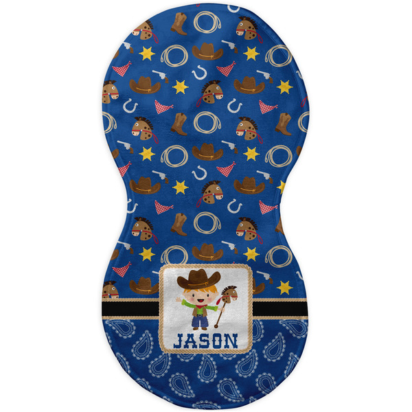 Blue Western Burp Peanut Shaped Flat