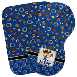 Blue Western Burp Cloth (Personalized)