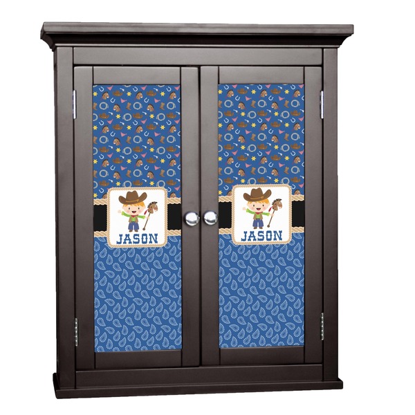 Custom Blue Western Cabinet Decal - XLarge (Personalized)