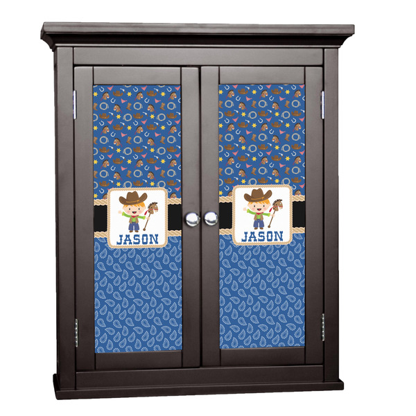 Custom Blue Western Cabinet Decal - Medium (Personalized)
