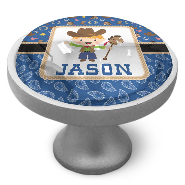 Custom Blue Western Cabinet Knob (Personalized)