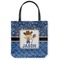 Blue Western Canvas Tote Bag - Small - 13"x13" (Personalized)