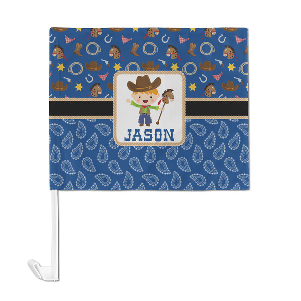 Blue Western Car Flag - Large - FRONT