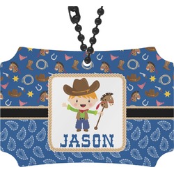 Blue Western Rear View Mirror Ornament (Personalized)