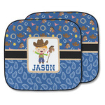 Blue Western Car Sun Shade - Two Piece (Personalized)