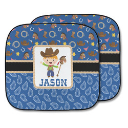 Blue Western Car Sun Shade - Two Piece (Personalized)