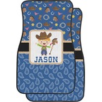 Blue Western Car Floor Mats (Front Seat) (Personalized)