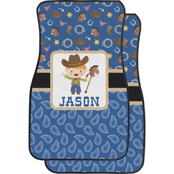 Blue Western Car Floor Mats (Front Seat) (Personalized)