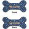 Blue Western Ceramic Flat Ornament - Bone Front & Back (APPROVAL)
