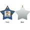 Blue Western Ceramic Flat Ornament - Star Front & Back (APPROVAL)