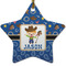 Blue Western Star Ceramic Ornament w/ Name or Text