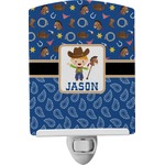 Blue Western Ceramic Night Light (Personalized)
