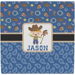 Blue Western Ceramic Tile Hot Pad (Personalized)