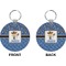 Blue Western Circle Keychain (Front + Back)