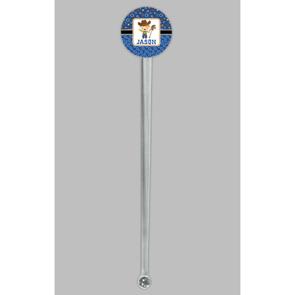 Blue Western Clear Plastic 7" Stir Stick - Round - Single Stick