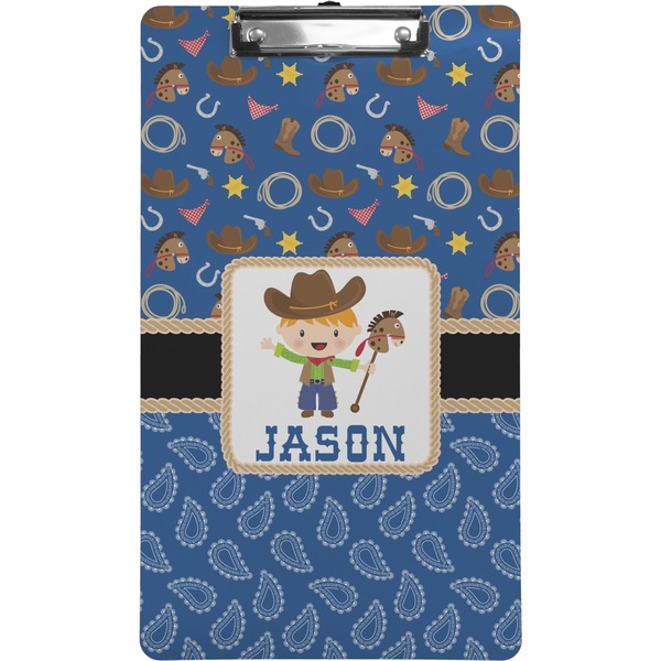 Custom Blue Western Clipboard (Legal Size) (Personalized)