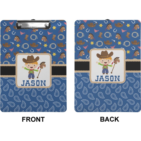 Blue Western Clipboard (Letter) (Front + Back)
