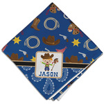 Blue Western Cloth Dinner Napkin - Single w/ Name or Text