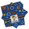Blue Western Cloth Napkins - Personalized Dinner (PARENT MAIN Set of 4)