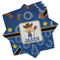Blue Western Cloth Napkins - Personalized Lunch (PARENT MAIN Set of 4)
