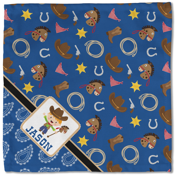 Blue Western Cloth Napkins - Personalized Lunch (Single Full Open)