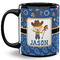 Blue Western 11 Oz Coffee Mug - Black (Personalized)