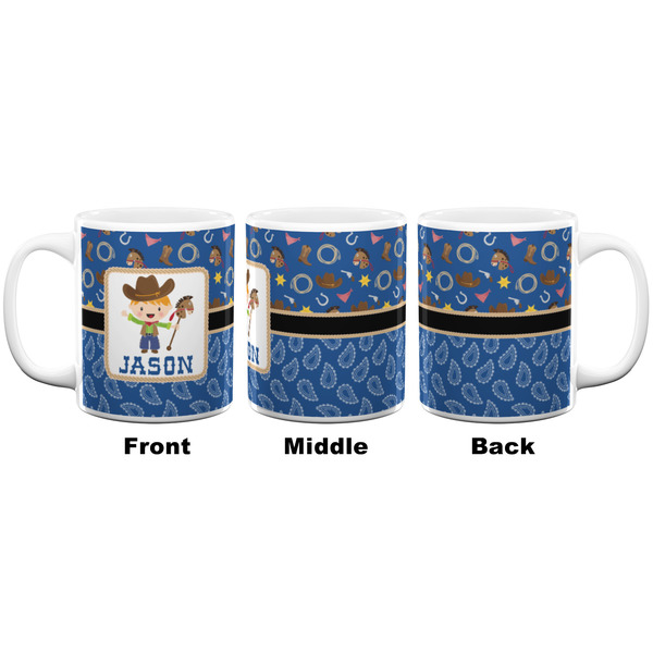 Blue Western Coffee Mug - 11 oz - White APPROVAL