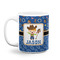 Blue Western Coffee Mug - 11 oz - White