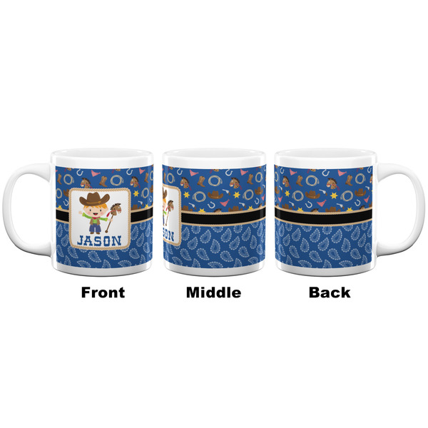Blue Western Coffee Mug - 20 oz - White APPROVAL