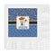 Blue Western Embossed Decorative Napkin - Front View