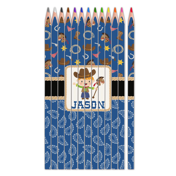 Custom Blue Western Colored Pencils (Personalized)