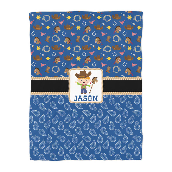 Blue Western Comforter - Twin - Front