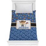 Blue Western Comforter - Twin (Personalized)