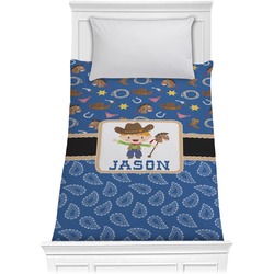 Blue Western Comforter - Twin XL (Personalized)