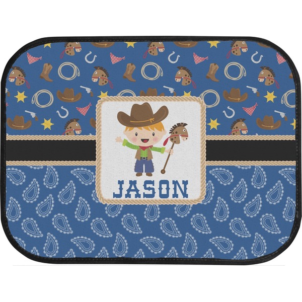 Blue Western Custom Car Floor Mats (Back Seat)